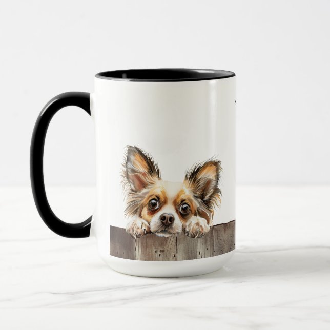 Papillon Dog Mug (Gauche)