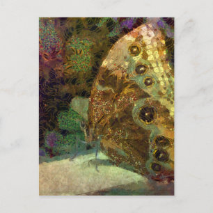 Papillon d'or, Klimt, art, carte d'art papillon