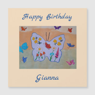 Papillon Dream Magnetic Birthday Card