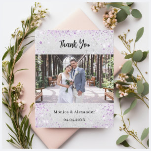 Papillon en argent mariage photo carte de remercie