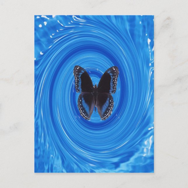 Papillon en tourbillon, carte postale (Devant)