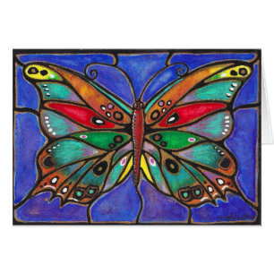 Papillon en verre souillé--art frais à porter ou