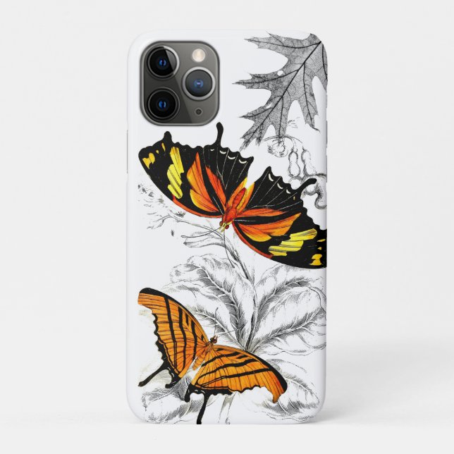 Papillon et coque iphone Botanique OtterBox (Dos)