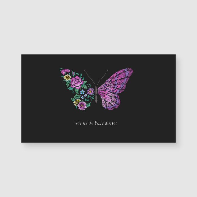 papillon et fleurs florales ailes papillons yout (Devant)