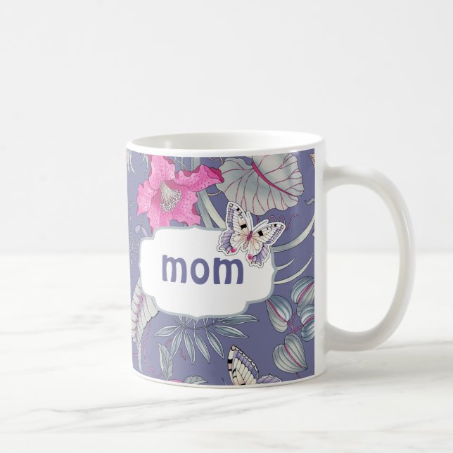 Papillon et fleurs Mugs cadeaux de la Fête des Mèr (Droite)