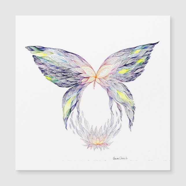 Papillon et lotus (Devant)