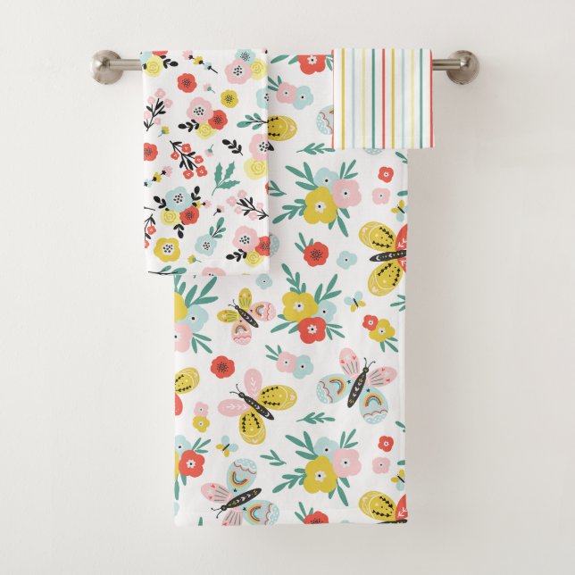 Papillon et motif floral  (En situation)