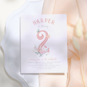 Papillon Fairytale Fille Anniversaire Carte postal