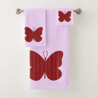 Papillon Faux Paillettes Rouge