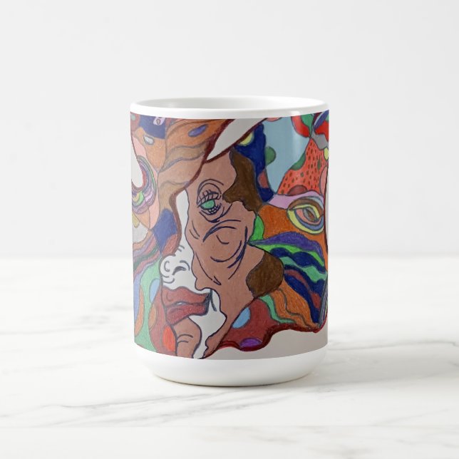Papillon Feuille Portrait Café Mug (Centre)