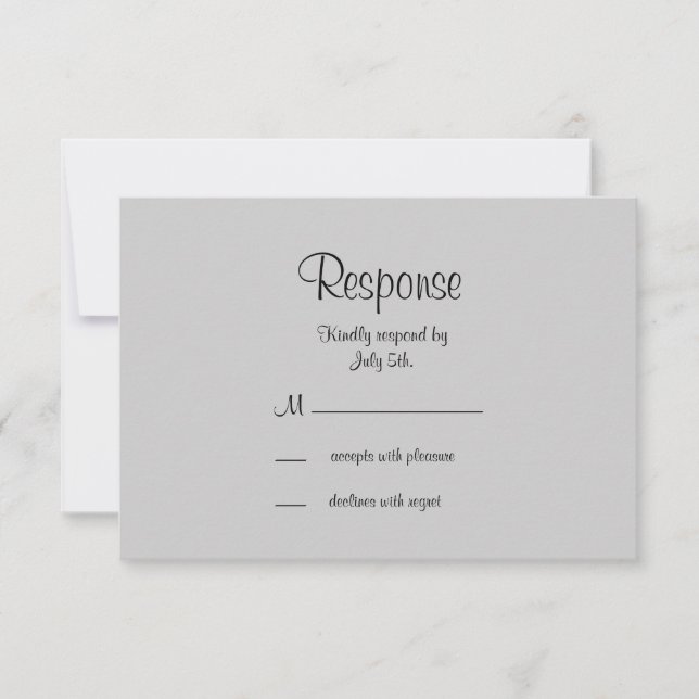 Papillon Filigree RSVP en noir (Devant)