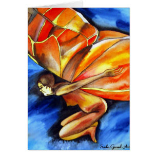 Papillon fille surréaliste art imaginaire original