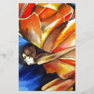 Papillon fille surréaliste art imaginaire original
