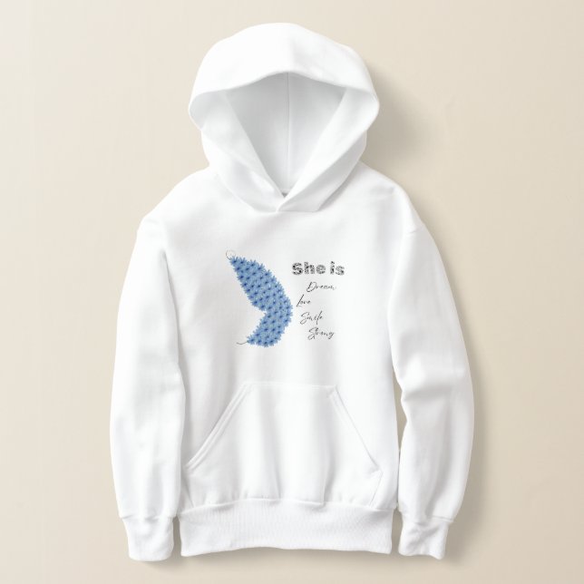 Papillon Fleur Elle Est Rêve Amour Sourire Fort (Poser)