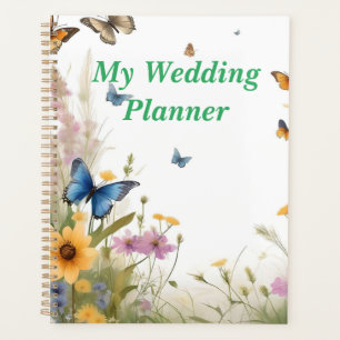 Papillon Fleur sauvage Aquarelle, Wedding planner