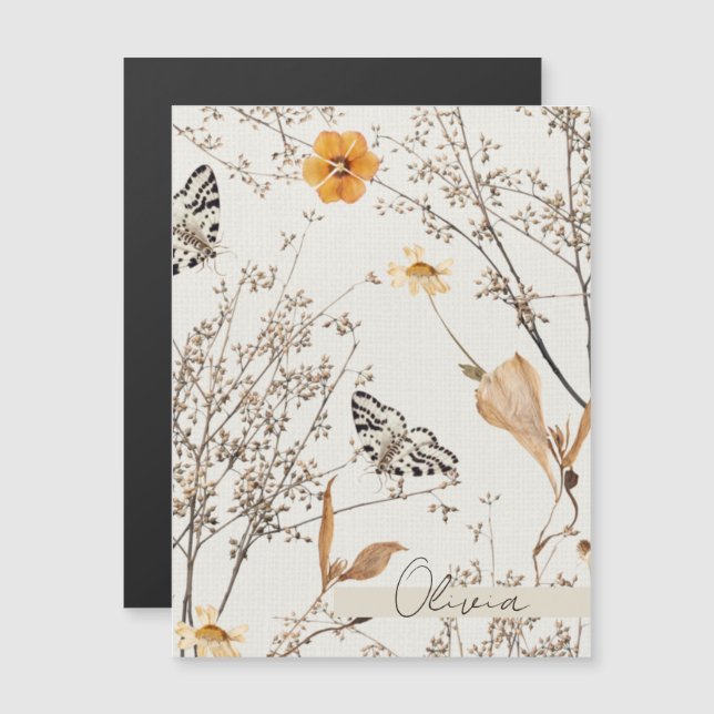 Papillon floral d'automne (Devant / Derrière)
