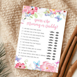 Papillon Floral Devinez Maman ou Papa Jeu