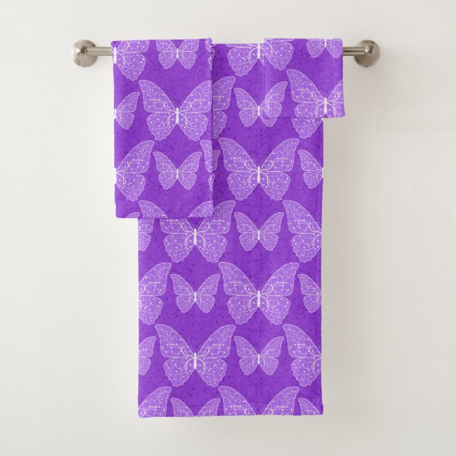 Papillon floral naturel moderne violet luxueux (En situation)