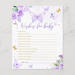 Papillon Floral Purple Or Désire Pour Bébé