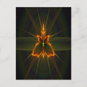 Papillon fractal sur carte postale Arrière - plan 