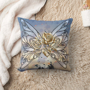 Papillon Galactique & Rose Coussin Jeté