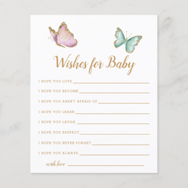 Papillon Garden Wives for Baby Card (Devant)