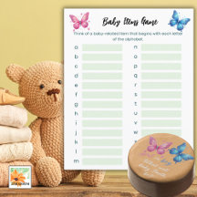 papillon Genre Reveal Party Baby Items Jeu