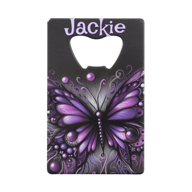 Papillon gothique violet noir personnalisé (Devant)