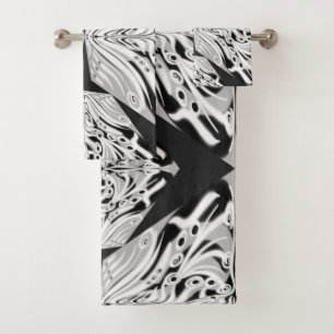 Papillon gris noir et blanc abstrait ailé