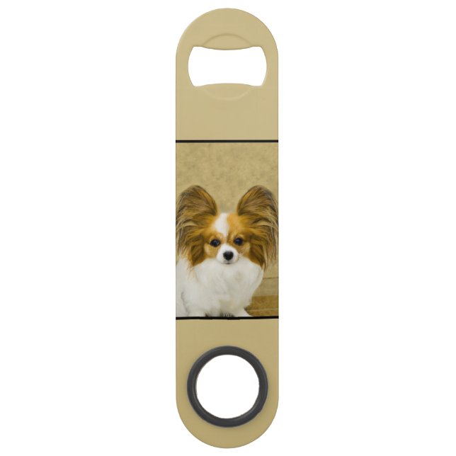 Papillon (Hound Tri) Peinture - Art Chien original (Dos)