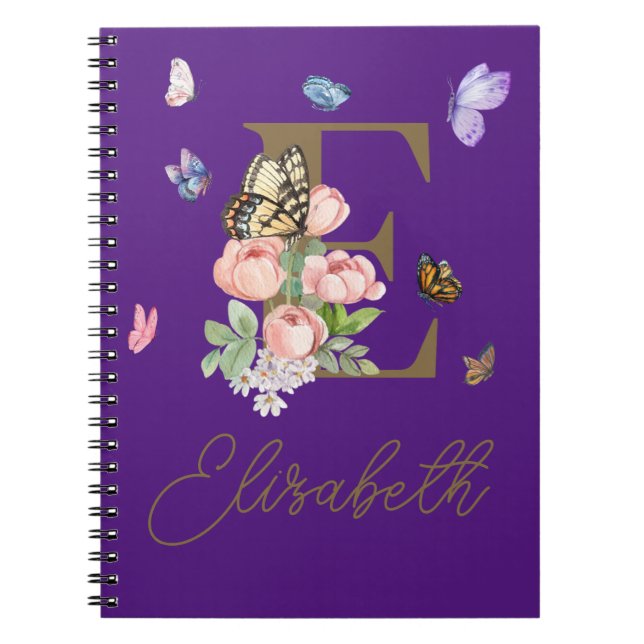 Papillon initial du Carnet personnalisé (Devant)
