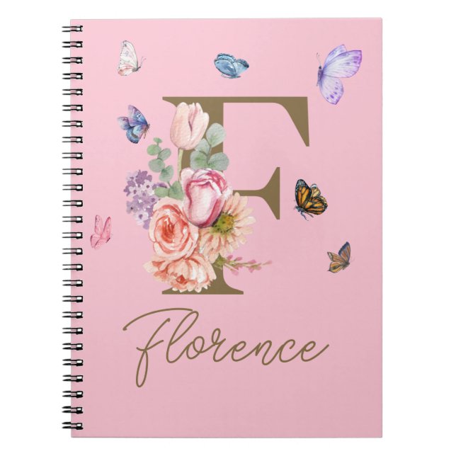 Papillon initial du Carnet personnalisé (Devant)