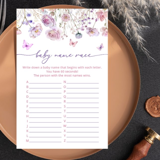 Papillon Jardin Nom de la race Baby shower de jeu (Créateur téléchargé)