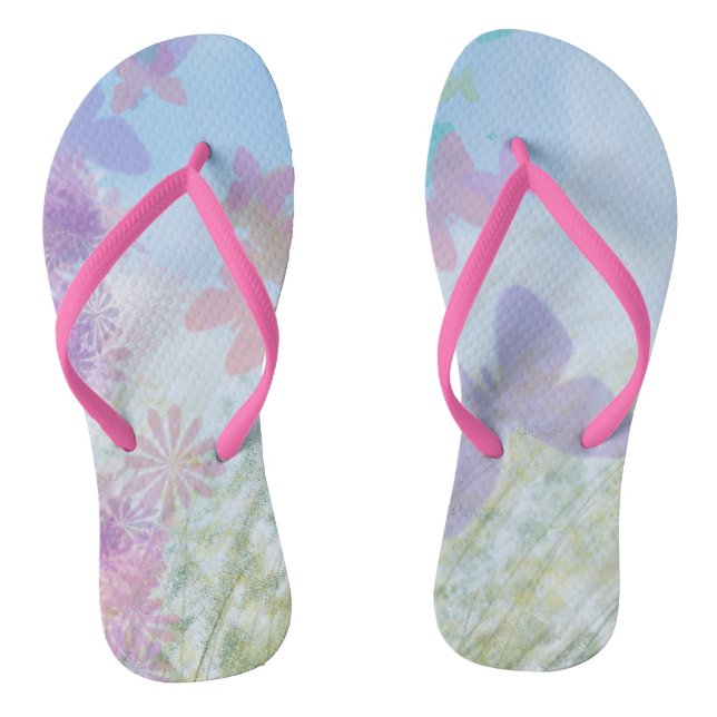 Papillon Jardin pour femmes tongs (Semelle)