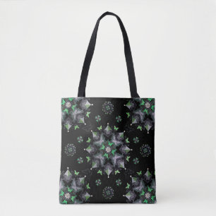 Papillon Kaleid Sac fourre-tout d'impression, noir
