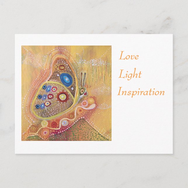Papillon Love Light et carte postale d'inspiration (Devant)