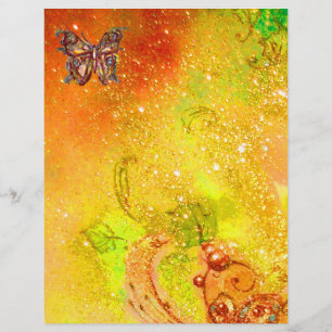 PAPILLON MAGIQUE EN PAILLETTES D'OR