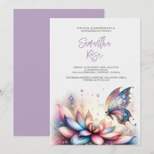 Papillon magique Violet Quinceanera