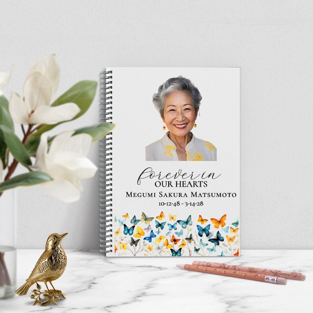 Papillon mémorial photo Keepsaké Carnet Spiral (Créateur téléchargé)