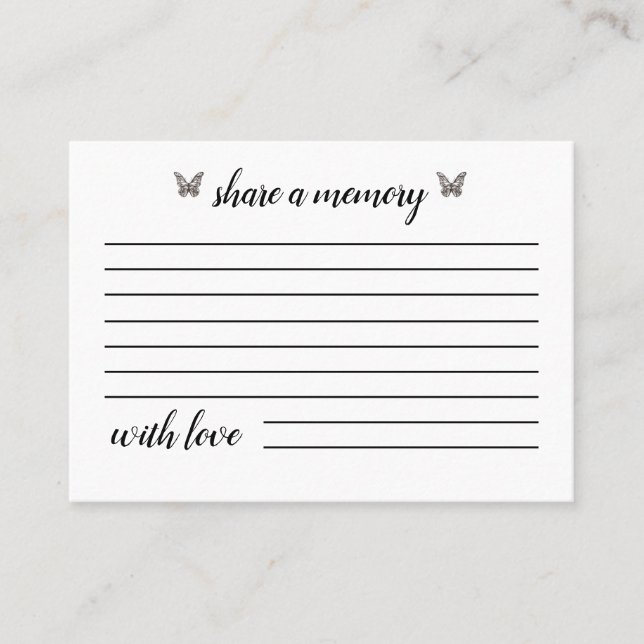 Papillon moderne | Partager Des Cartes Mémoire (Devant)