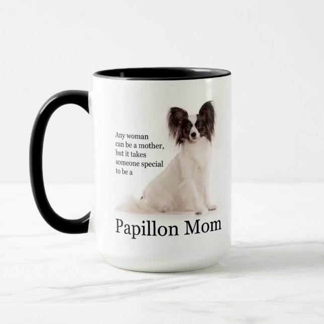 Papillon Mom Mug (Gauche)