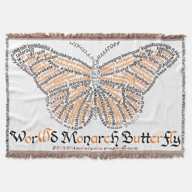 Papillon Monarque Mondial Jeter la couverture (Devant)