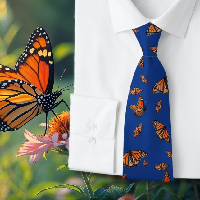 Papillon motif monarque cravate (Créateur téléchargé)