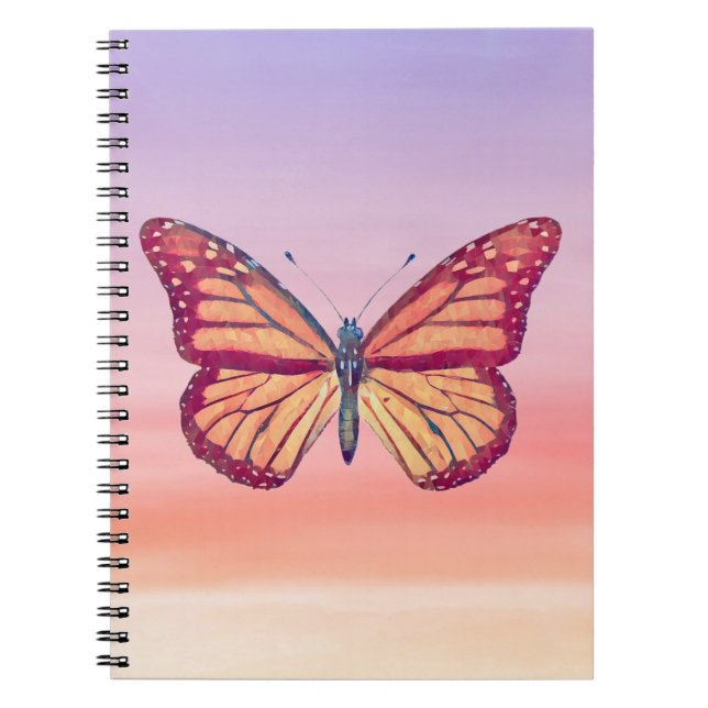 Papillon Ombre Sunset Tones Journal Carnet (Devant)