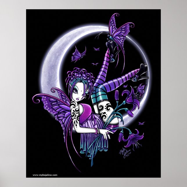 Papillon Paige Lune Arc-en-ciel Poster (Devant)