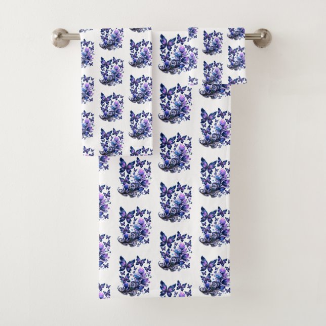 Papillon Pailleté Cosmique Motif (En situation)