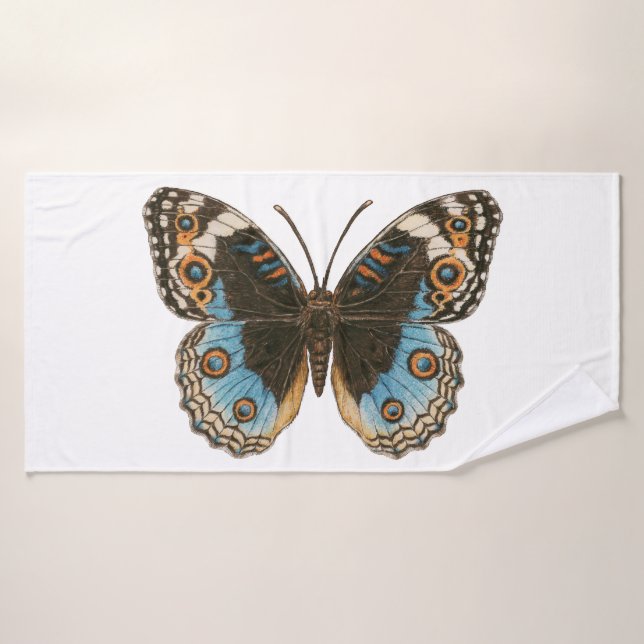 Papillon Pansy Bleu (Serviette de bain)