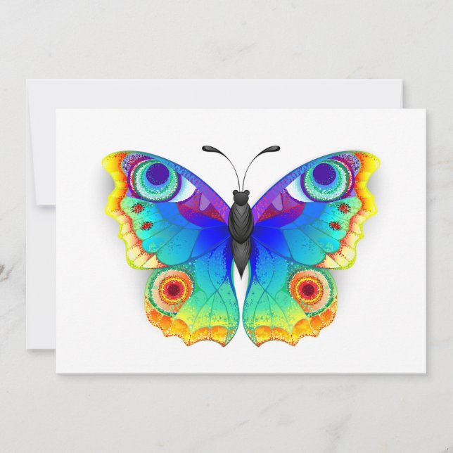 Papillon Paon à l'Oeil Arc-en-Ciel (Devant)