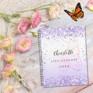 Papillon parties scintillant violet 2024