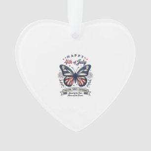 Papillon Patriotique Bonne Fête du 4 Juillet Desig